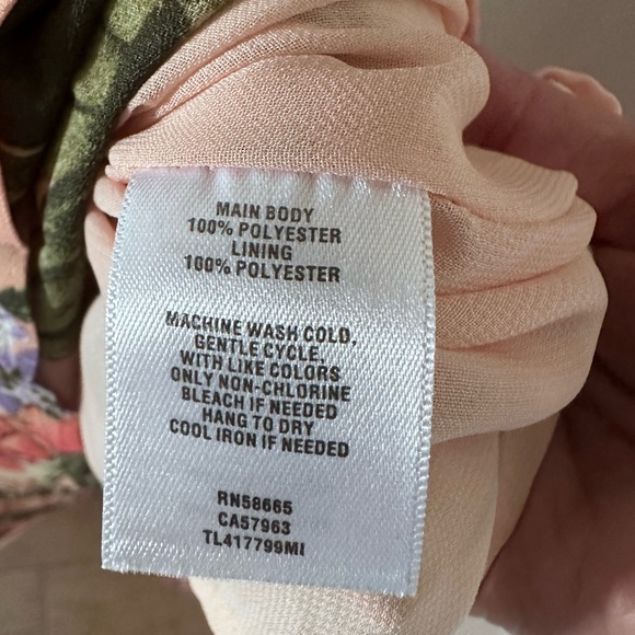 NWT Leith Coral and Pink Floral Midi Dress with Pleated Skirt M - Picture 11 of 15